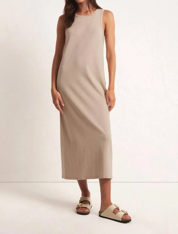 Year-End Sale Mystic Midi Dress In Putty