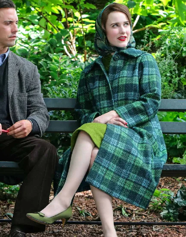 Final Clearance The Marvelous Mrs. Maisel S04 Green Plaid Coat