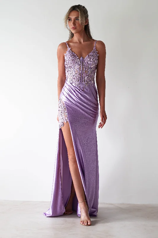 Mega Sale Regina Embellished Bodice Gown | Lavendar