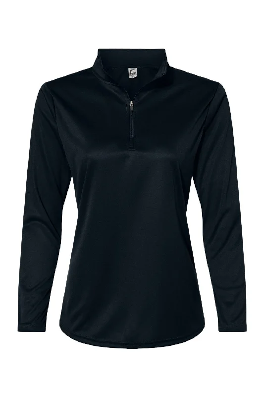 Crazy Deals C2 Sport Womens Moisture Wicking 1/4 Zip Sweatshirt - Black - Closeout