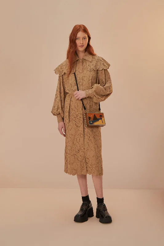 Price Cut Brown Laise Trench Coat