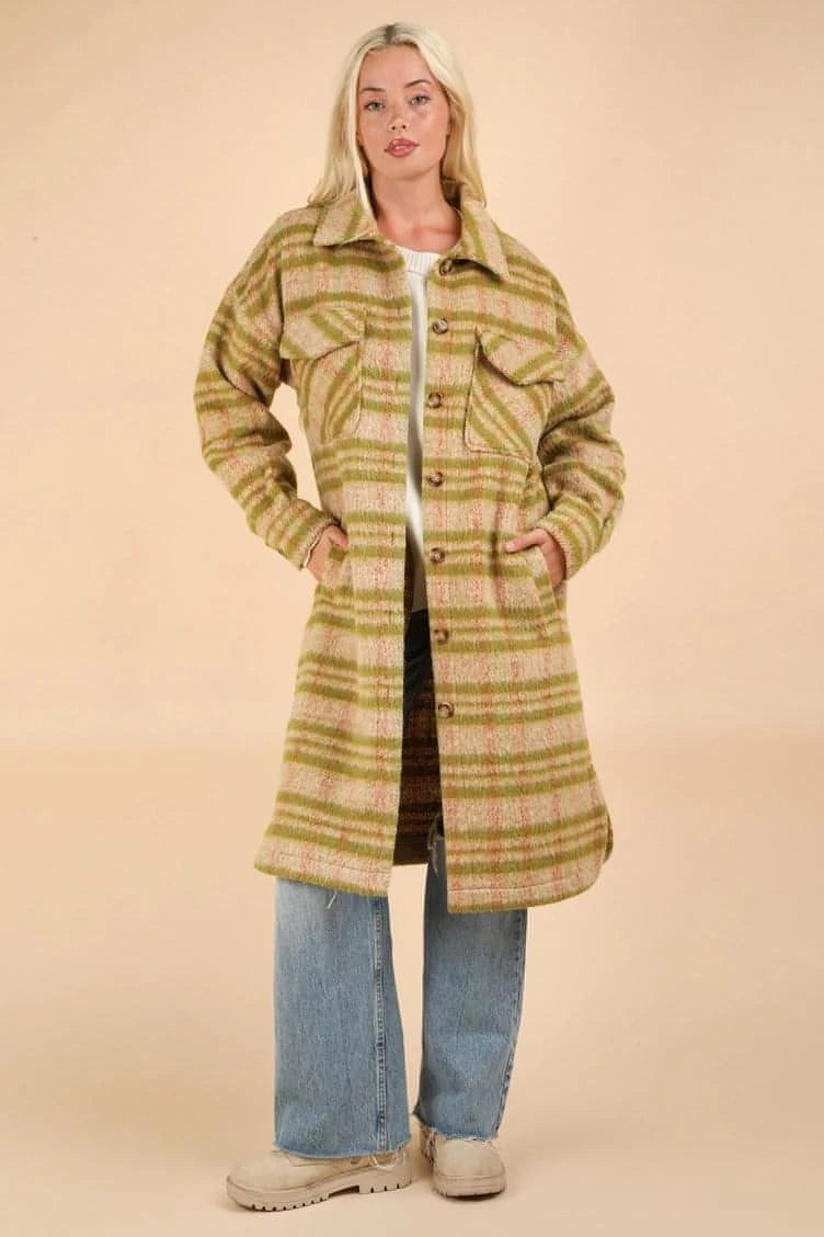 Deal Frenzy Roxy Plaid Sherpa Jacket
