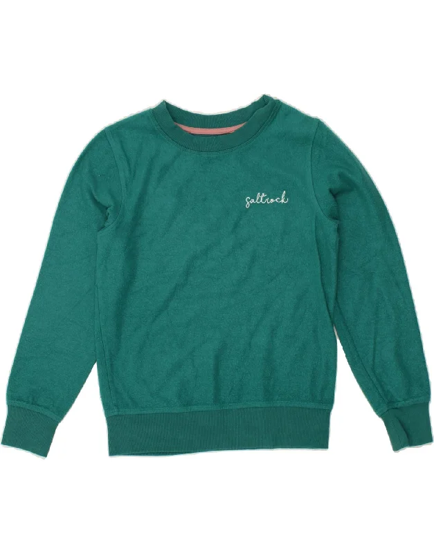 Huge Savings SALTROCK Womens Sweatshirt Jumper UK 8 Small Green Cotton