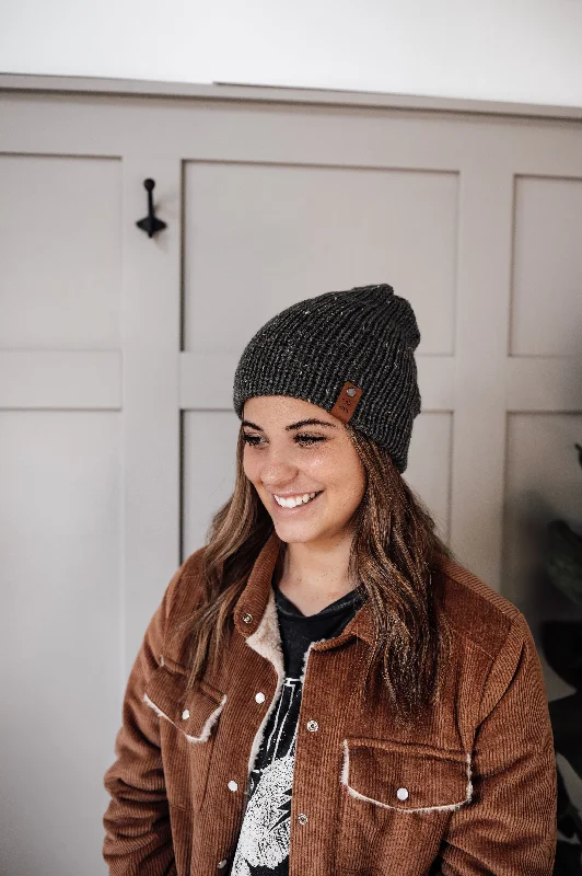 Discount Deals Woodland Knit Beanie - Dk Green Tweed