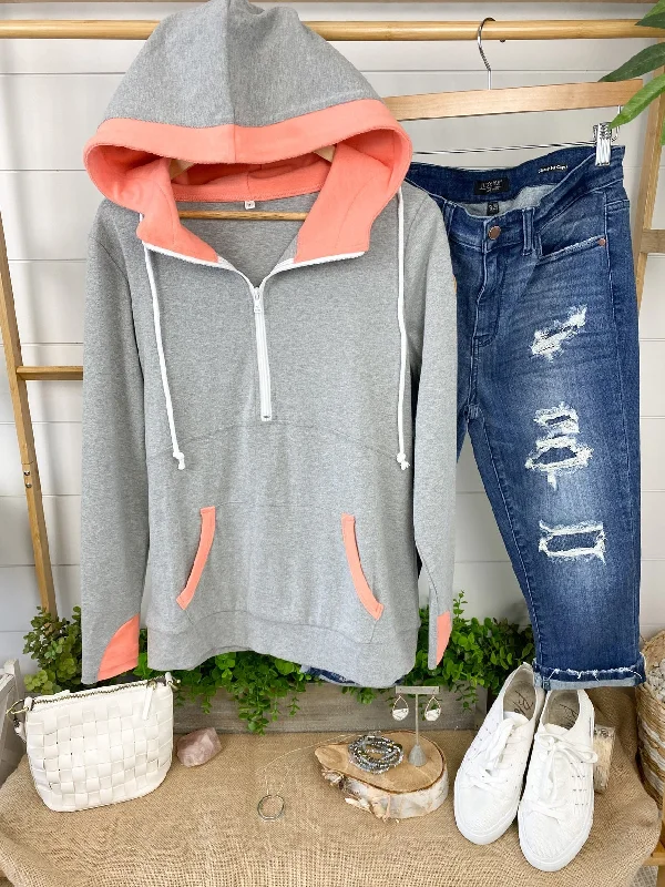Can't Miss Avery Accent Halfzip Hoodie