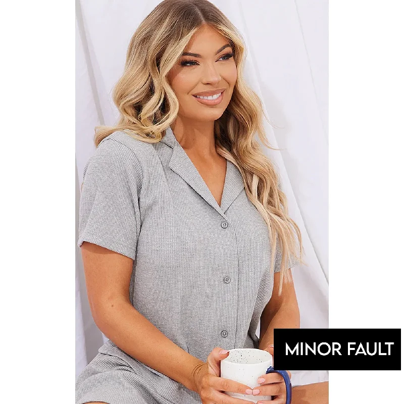 Massive Deals (Minor Fault) Grey Button Up Cardigan