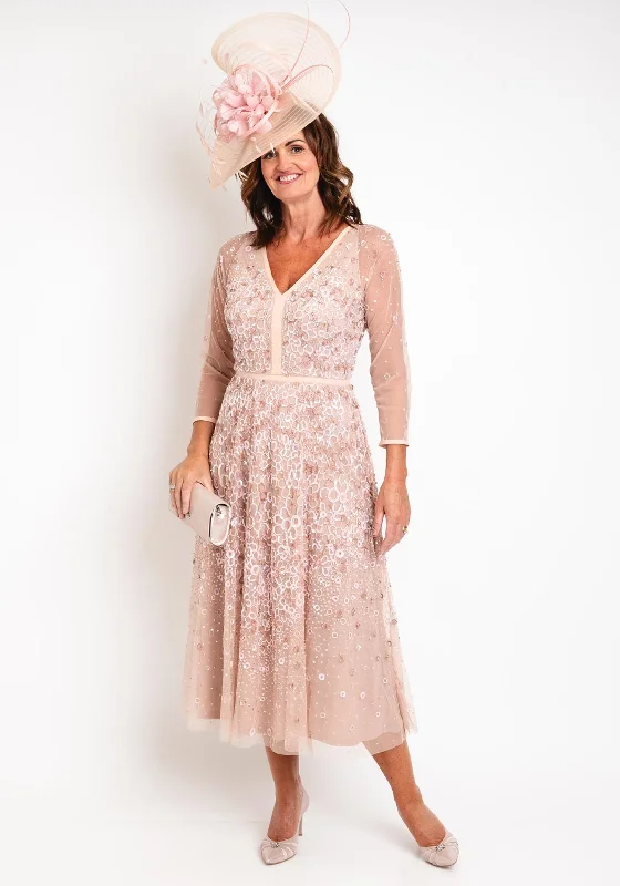 Best Bargains Veni Infantino Embellished A-Line Maxi Dress, Blush