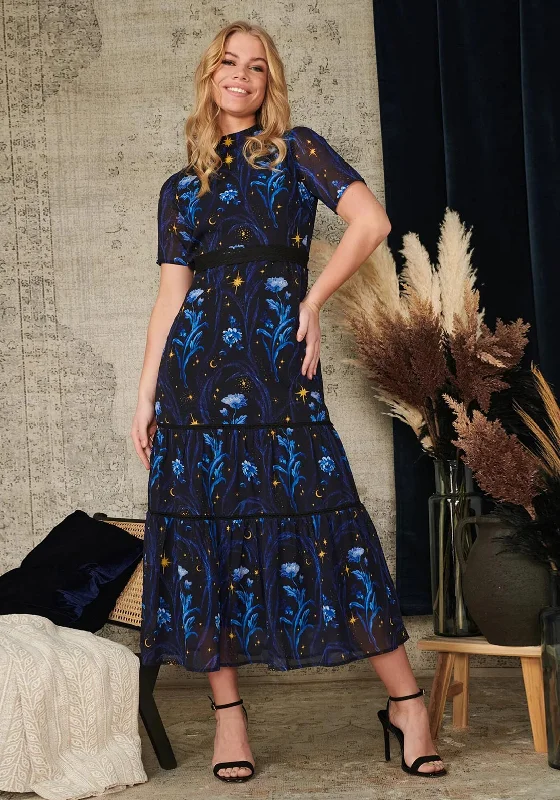 Deal Explosion Hope & Ivy Laura Maxi Dress, Navy Multi