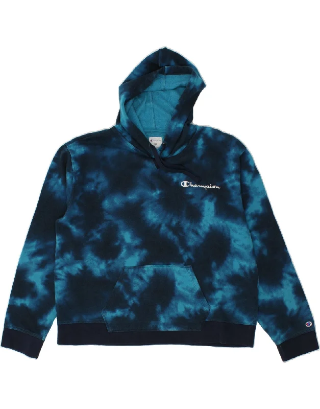 Friends and Family Sale CHAMPION Womens Hoodie Jumper UK 20 2XL Navy Blue Tie Dye Cotton Friends and Family Sale CHAMPION Womens Hoodie Jumper UK 20 2XL Navy Blue Tie Dye Cotton