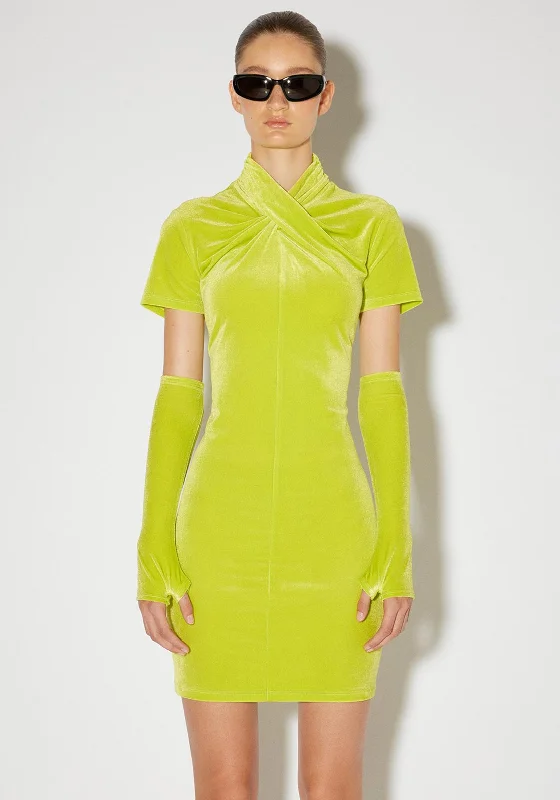 Big Discounts SOMETHINGNEW Velvet Mini Dress, Sulphur Spring
