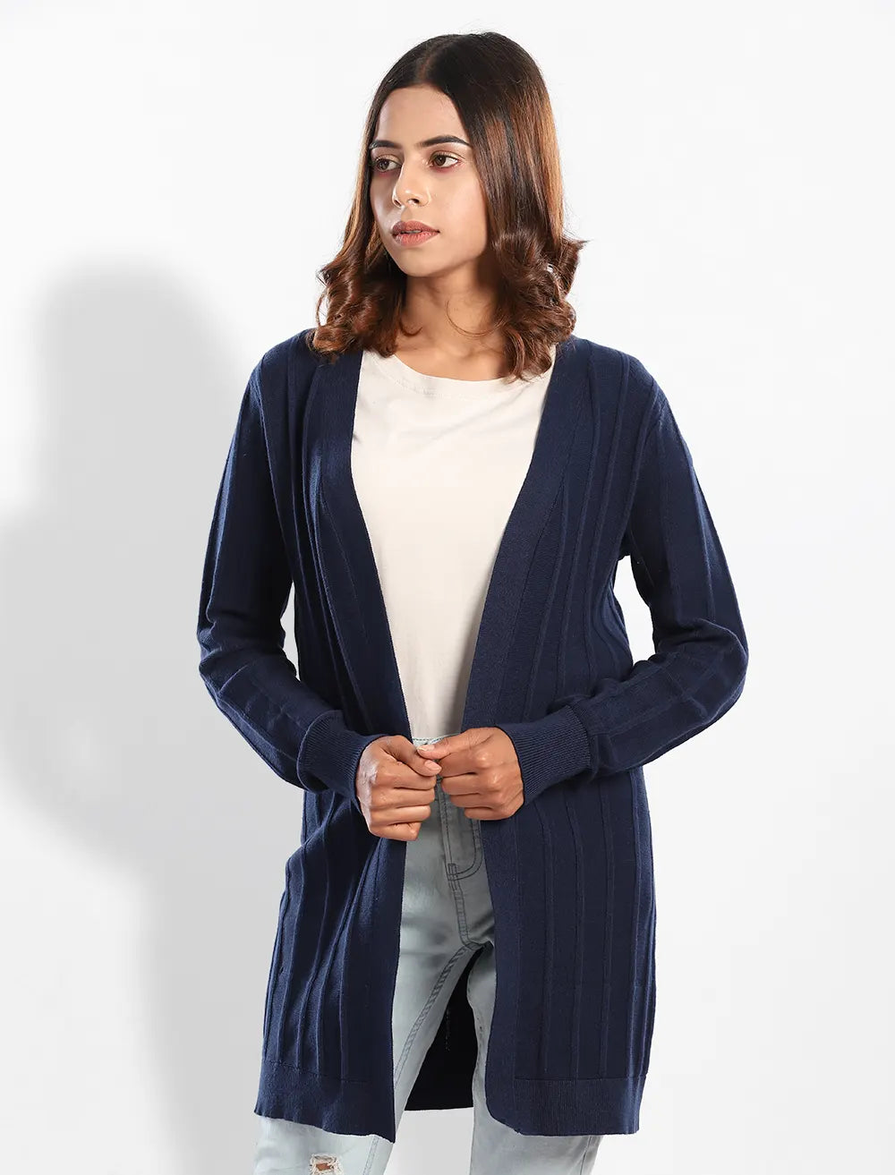 Online Specials Stripe Knitted Open Cardigan