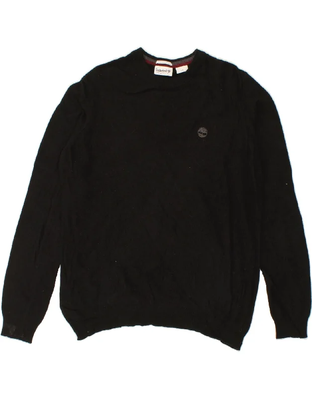 Sale Event TIMBERLAND Womens Crew Neck Jumper Sweater UK 16 Large Black Lambswool