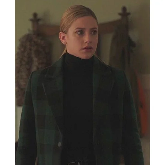 Massive Deals Riverdale S05 Lili Reinhart Checkered Wool Coat