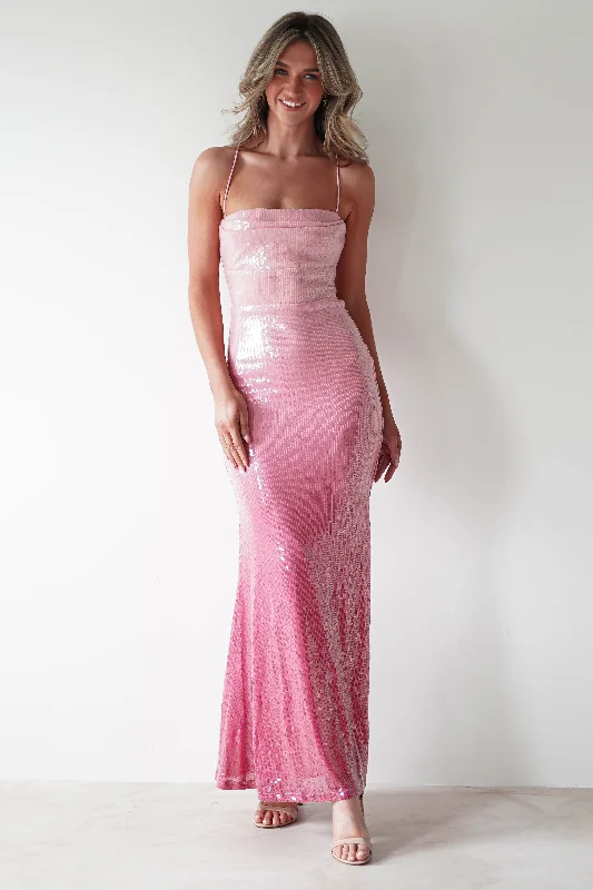Price Drop Chloé Ombre Sequin Maxi Gown | Pink