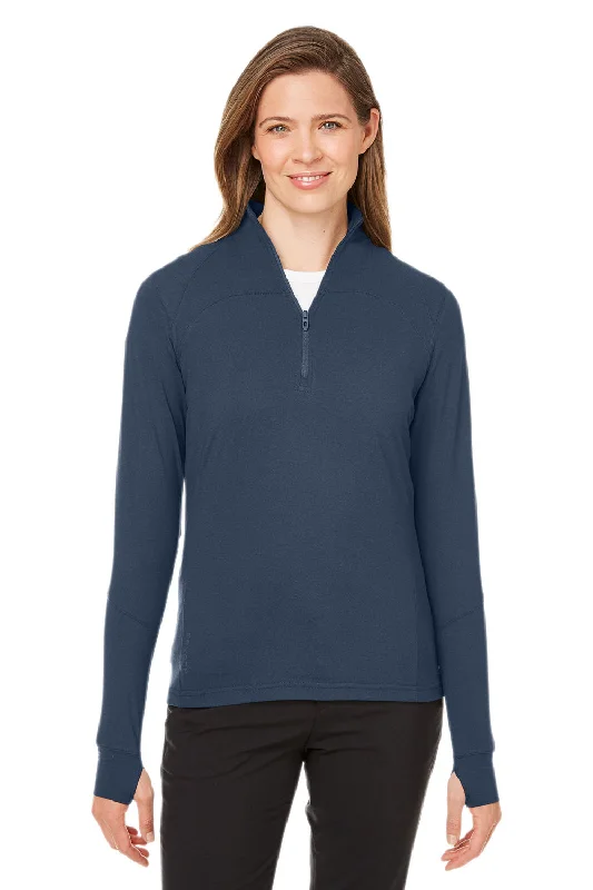 Buy Now Spyder Womens Spyre UPF 40+ 1/4 Zip Sweatshirt - Frontier Blue Frost
