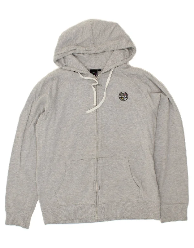 Seasonal Clearance MAUI AND SONS Womens Zip Hoodie Sweater UK 18 XL Grey Cotton