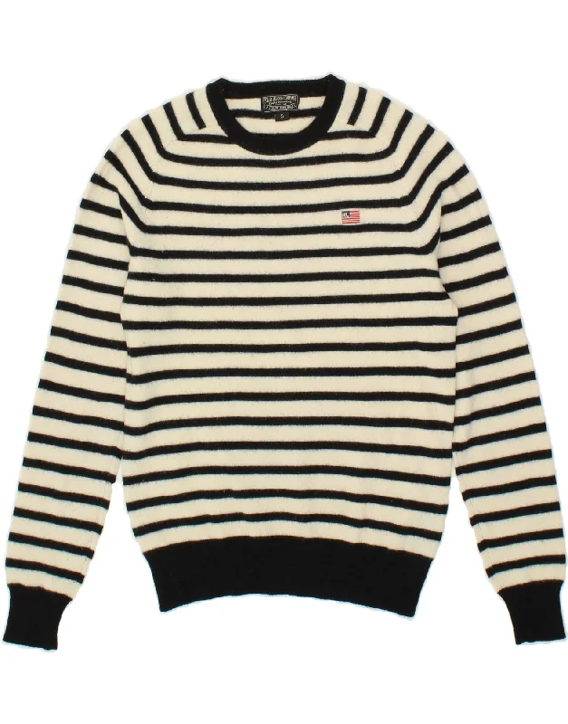 Clearance Event RALPH LAUREN Womens Crew Neck Jumper Sweater UK 10 Small White Striped Clearance Event RALPH LAUREN Womens Crew Neck Jumper Sweater UK 10 Small White Striped
