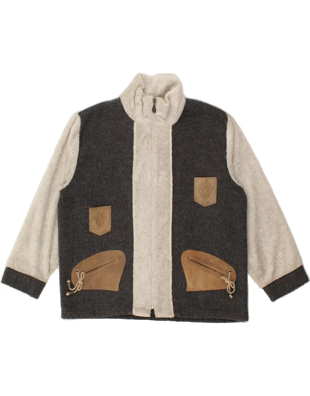 Season Finale Sale VINTAGE Womens Cardigan Sweater EU 40 Medium Grey Colourblock