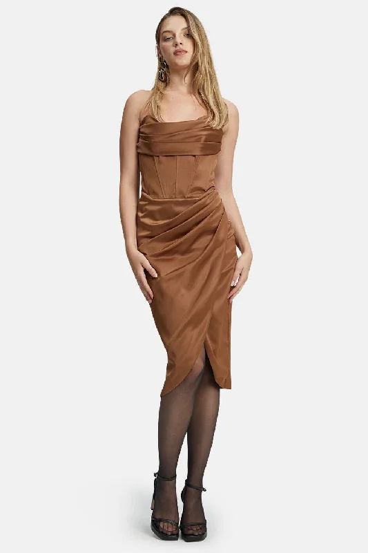 Inventory Reduction Jamila Corset Dress - Toffee