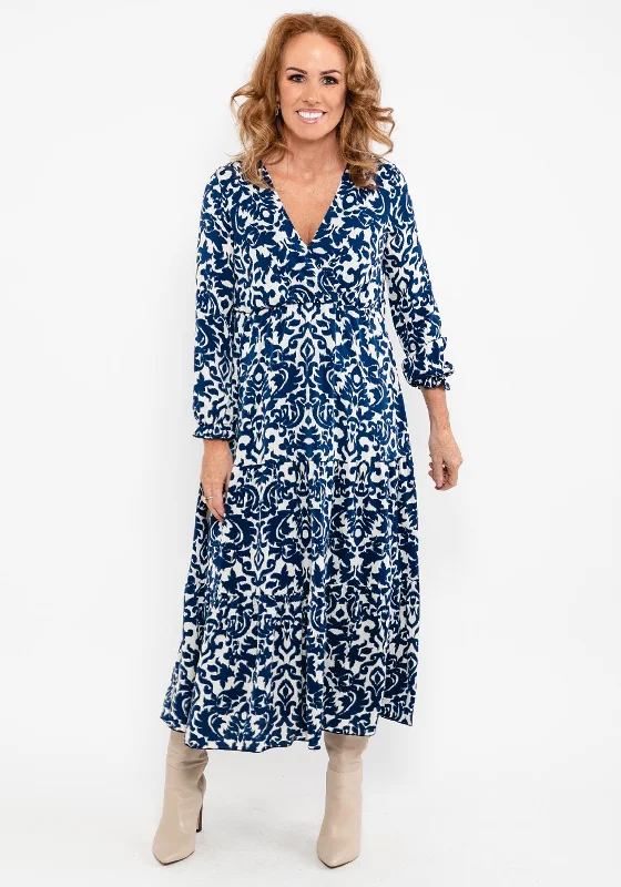 Online Specials Seventy1 Printed Maxi Dress, Blue & White
