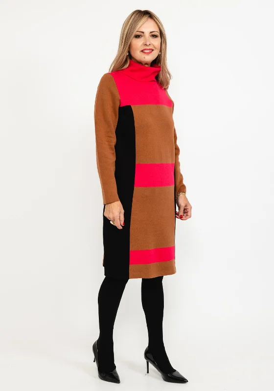 Price Drop Micha Colour Block Fine Knit Jumper Dress, Multi