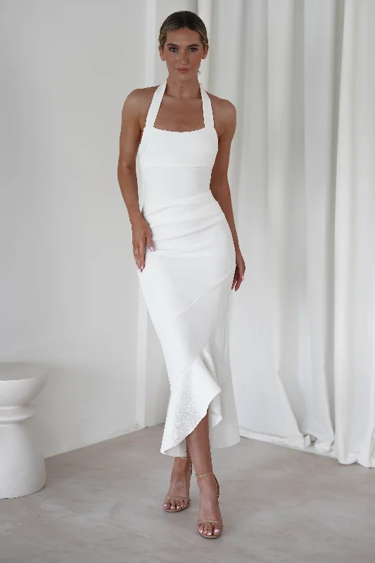 New Deals Damaris Textured Midi Dress | White