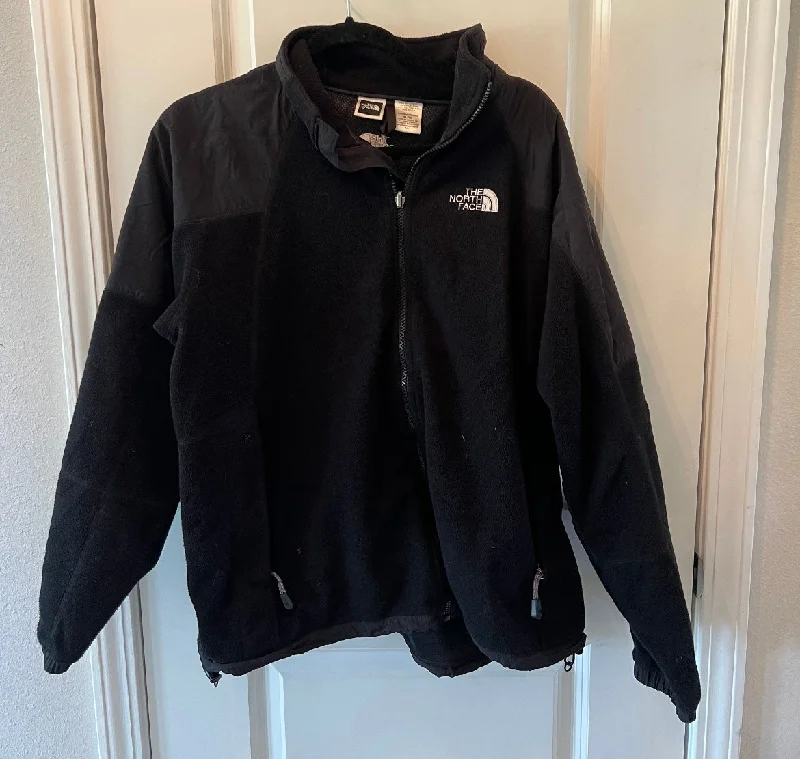 Closeout The North Face Nylon Full Zip Fleece Jacket Women’s Size XL Black