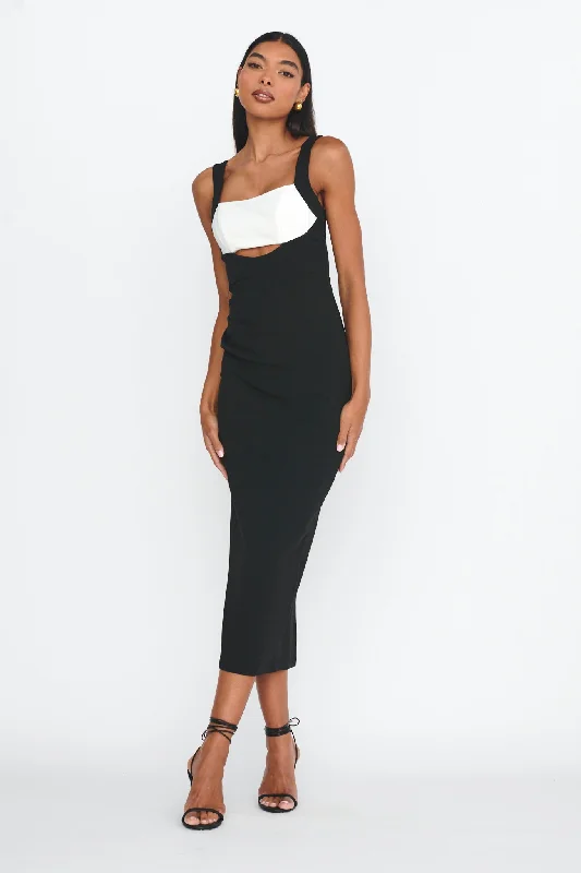 Sale Event Move Maker Cut-Out Midi Dress Black
