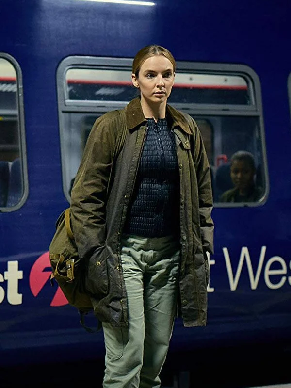 Take Advantage Killing Eve Jodie Comer Green Cotton Coat