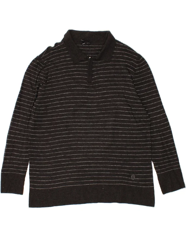 Limited Time Discount TRUSSARDI JEANS Womens Polo Neck Jumper Sweater UK 16 Large Grey Striped Limited Time Discount TRUSSARDI JEANS Womens Polo Neck Jumper Sweater UK 16 Large Grey Striped