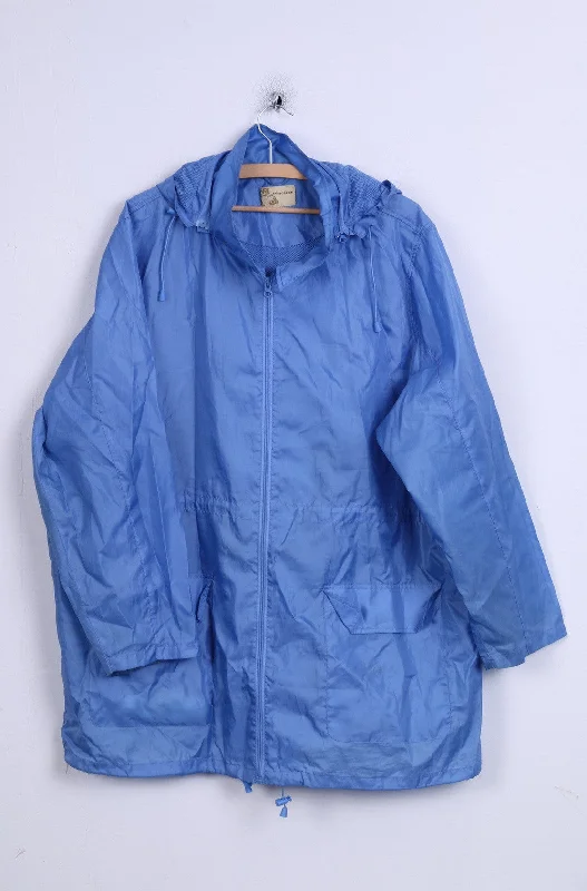 Take Advantage Being Casual Womens 26 XXL Jacket Blue Light Top Hood Full Zipper Two Pockets