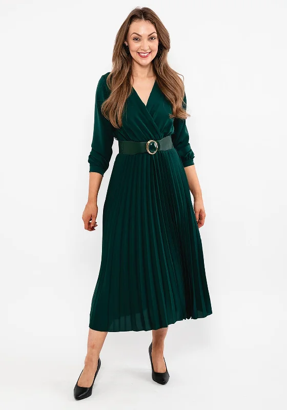 Sale Event Seventy1 Pleated Maxi Dress, Forest Green