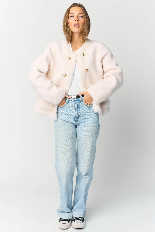 Time-Limited Offer Teddy Jacket - Cream