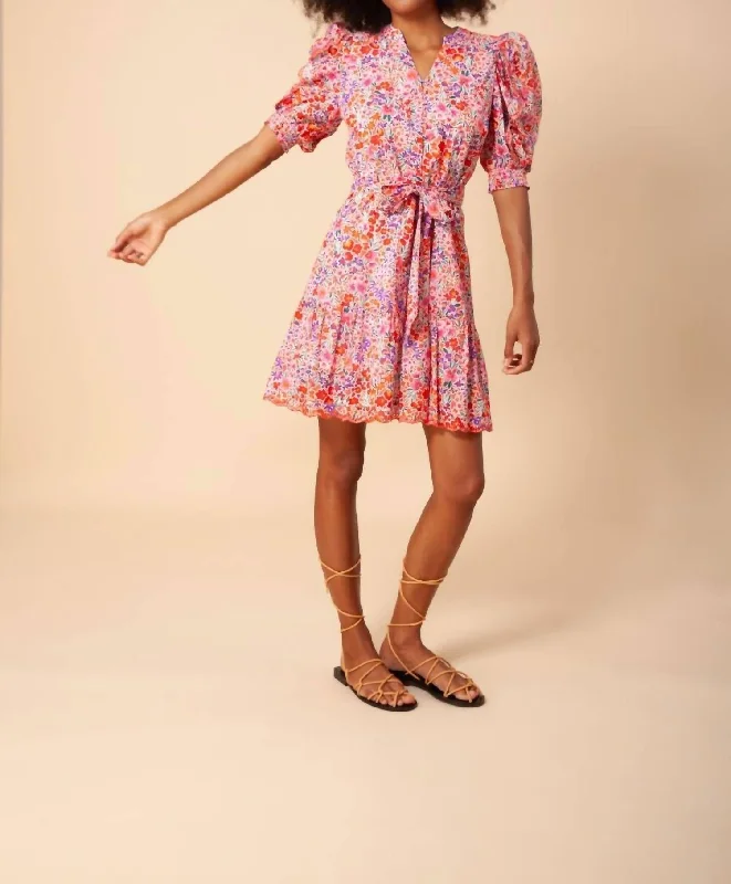 Big Discounts Matilde Voile Dress In Pink