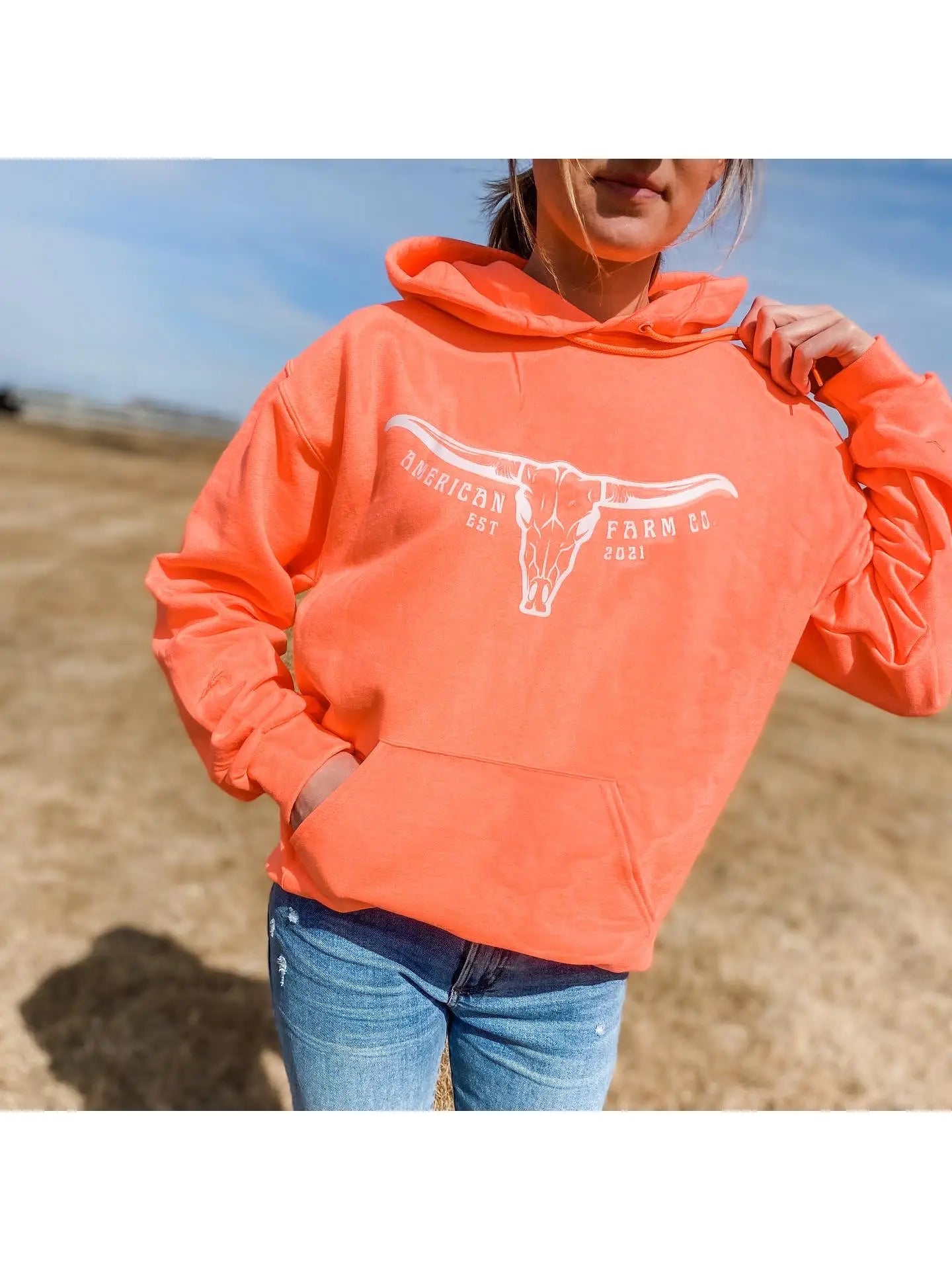 Price Drop Western Neon Skull Sweatshirt