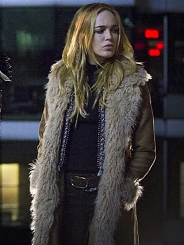 Super Savings Legends of Tomorrow Sara Lance Brown Fur Coat