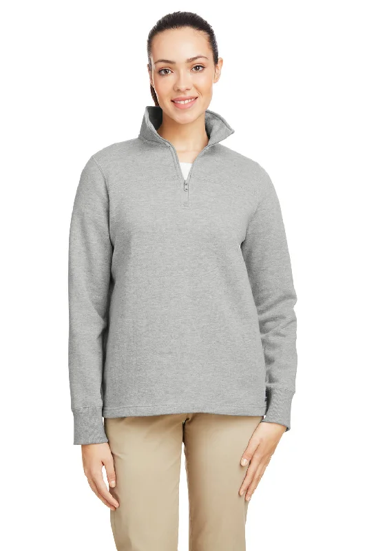 Massive Deals Nautica Womens Anchor Fleece 1/4 Zip Sweatshirt - Oxford Grey