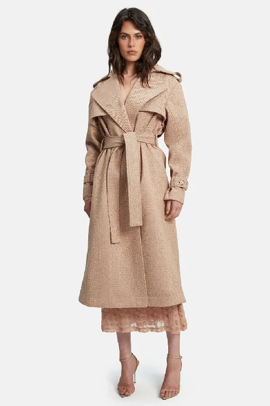 Price Meltdown Oversized Trench - Herringbone