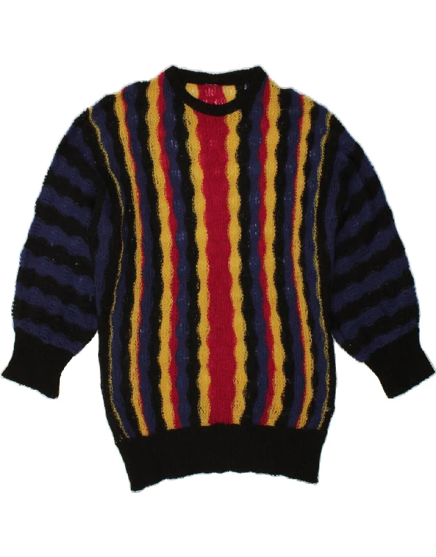Lowest Price VINTAGE Womens Crew Neck Jumper Sweater UK 16 Large Multicoloured Striped Lowest Price VINTAGE Womens Crew Neck Jumper Sweater UK 16 Large Multicoloured Striped