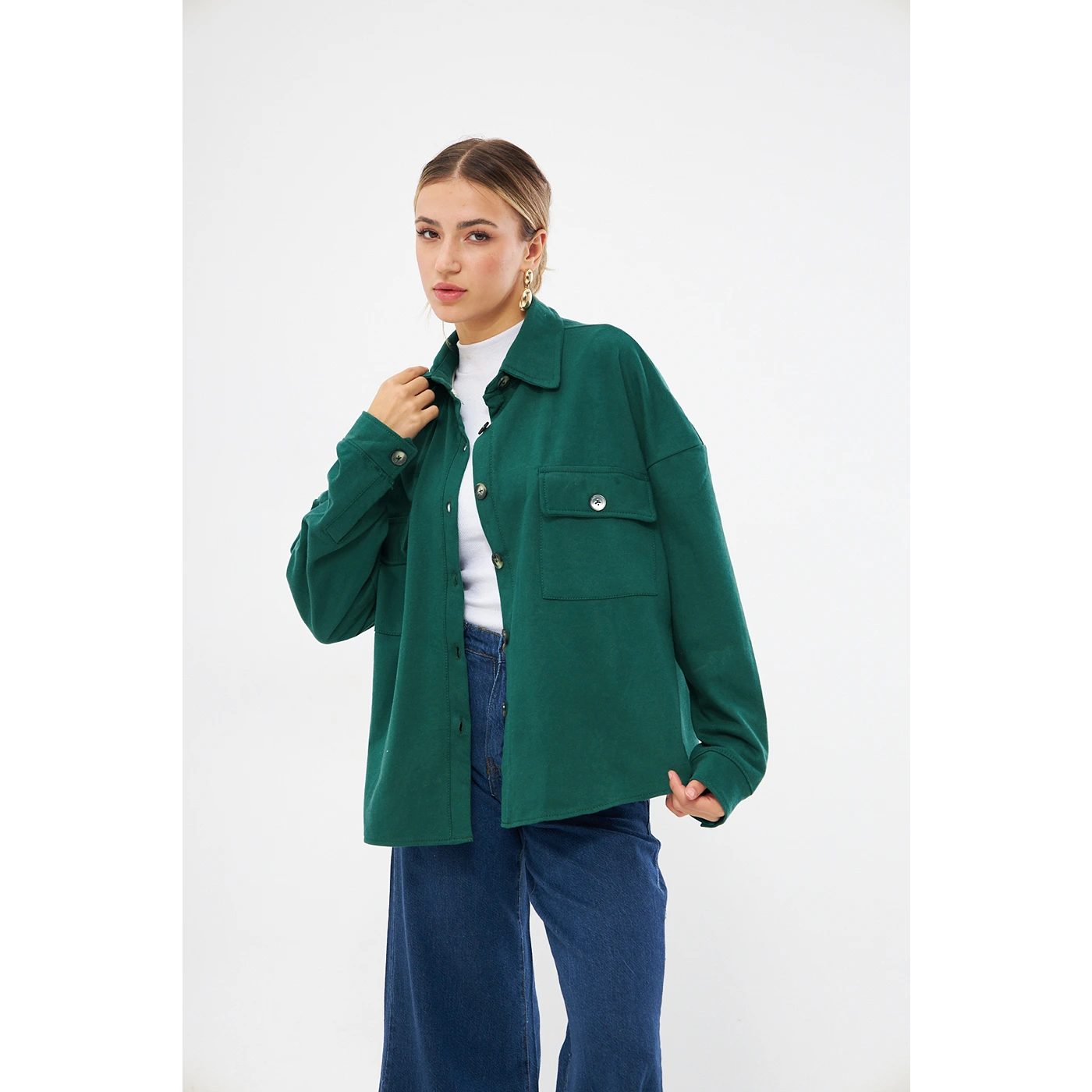 Today’s Special Green Oversized Shacket
