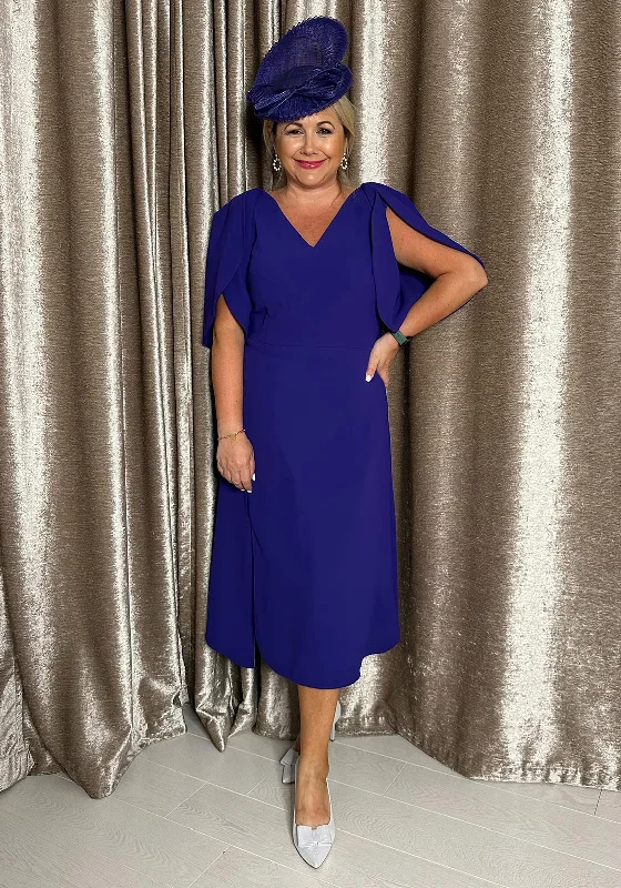 Price Drop Alert Ella Boo Oversize Tulip Sleeve Midi Dress, Purple