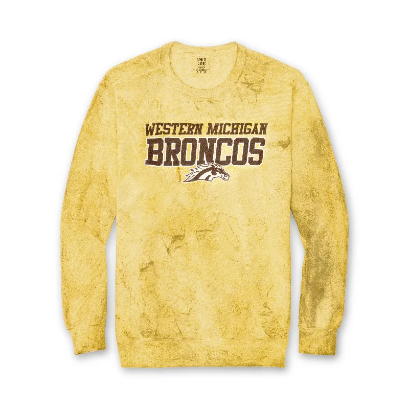 Online Only Western Michigan Broncos Comfort Color Colorblast Crew