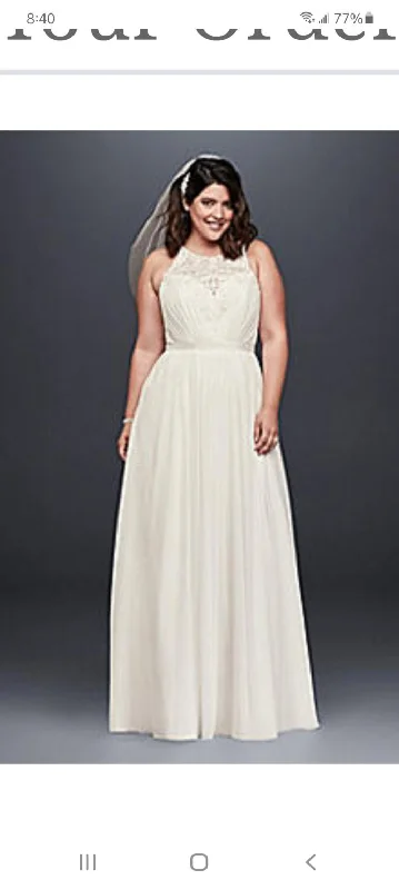 Daily Deals David's Bridal Beaded Chiffon Halter