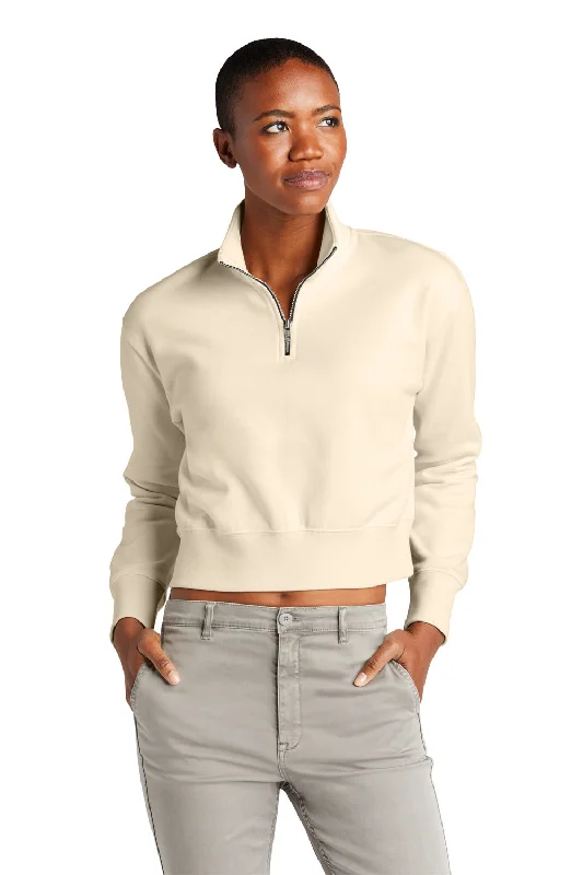 Today’s Deal District Womens V.I.T. Fleece 1/4 Zip Sweatshirt - Gardenia