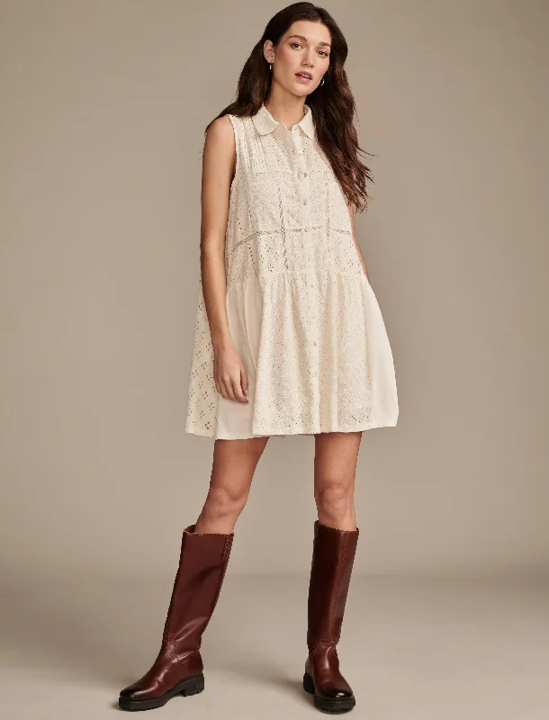 Great Deals Lucky Brand Women's Collared Tiered Dress