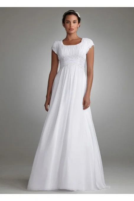 Value Deals David's Bridal Cap sleeve chiffon