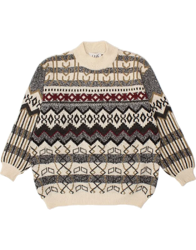 Unmissable Offer VINTAGE Womens Turtle Neck Jumper Sweater UK 16 Large Grey Fair Isle Wool Unmissable Offer VINTAGE Womens Turtle Neck Jumper Sweater UK 16 Large Grey Fair Isle Wool