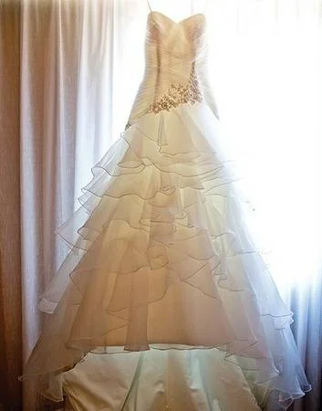 Instant Savings Other Camille Strapless Organza Wedding Dress with Tiers