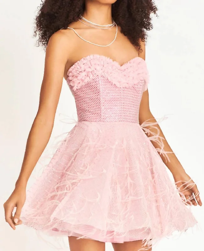 Deal Zone Marvella Mini Dress In Sweetheart Pink