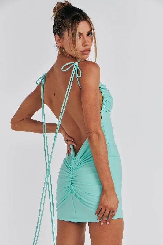 Buy Now Jai Mini Dress - Aqua